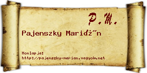 Pajenszky Marián névjegykártya